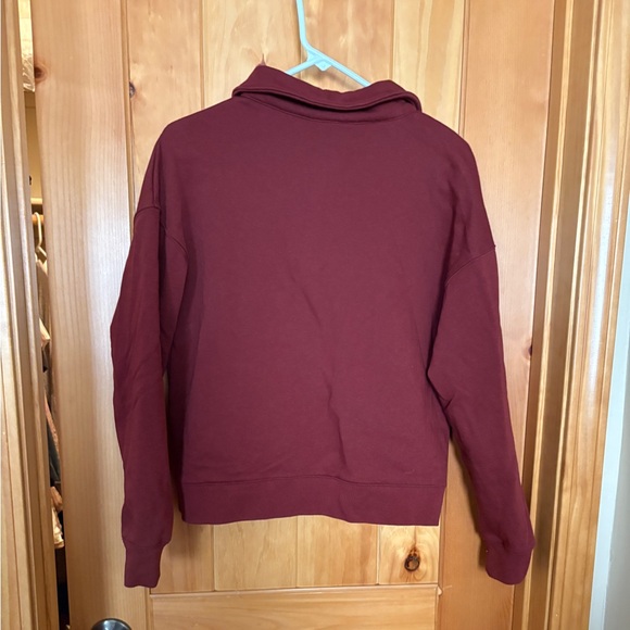 Banana Republic Fleece Polo Sweatshirt               Color Dark Spice Rum - Picture 5 of 5